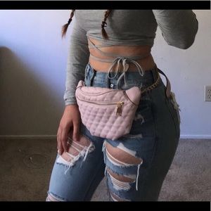 Pink belt bag